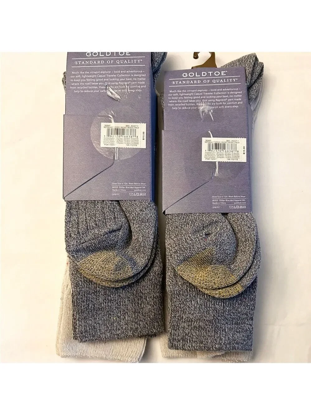 Gold toe 4 Pairs of Men’s Socks Size 6 to 12 NWT